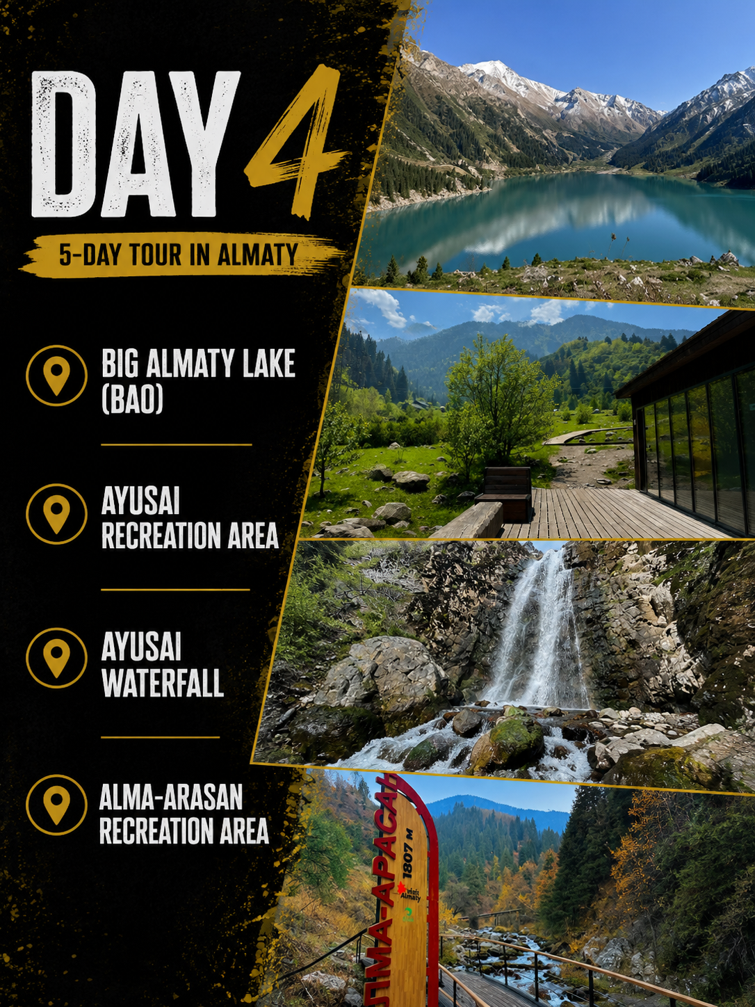 Day 4 — Big Almaty Lake & Hot Springs